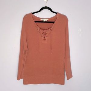 Cupcakes and cashmere Blush rose colored slouchy sweater